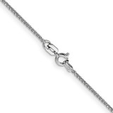 14K White Gold 20 inch 1.05mm Diamond-cut Spiga with Spring Ring Clasp Chain