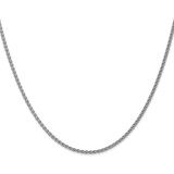14K White Gold 20 inch 1.05mm Spiga with Spring Ring Clasp Chain