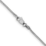 14K White Gold 20 inch 1.1mm Box with Lobster Clasp Chain