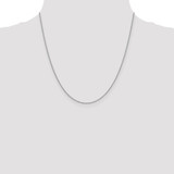 14K White Gold 20 inch 1.4mm Forzantine Cable with Lobster Clasp Chain