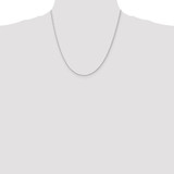14K White Gold 20 inch 1.5mm Diamond-cut Parisian Wheat with Lobster Clasp Chain