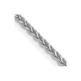 14K White Gold 20 inch 1.7mm Diamond-cut Spiga with Lobster Clasp Chain