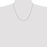 14K White Gold 20 inch 1mm Diamond-cut Parisian Wheat with Lobster Clasp Chain