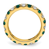 14k 1 carat Lab Grown Diamond VS/SI+ G+ and Lab Created Alexandrite Size 5 Eternity Band