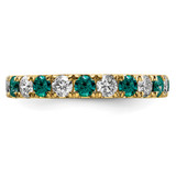 14k 1 carat Lab Grown Diamond VS/SI+ G+ and Lab Created Alexandrite Size 5 Eternity Band
