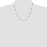 14K White Gold 20 inch 2mm Diamond-cut Rope with Lobster Clasp Chain
