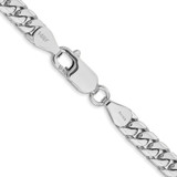 14K White Gold 20 inch 5mm Solid Miami Cuban Link with Lobster Clasp Chain