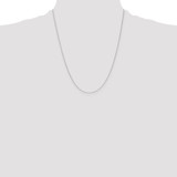 14K White Gold 22 inch .8mm Diamond-cut Parisian Wheat with Lobster Clasp Chain