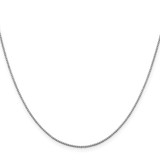 14K White Gold 22 inch .95mm Box with Lobster Clasp Chain