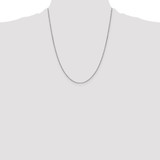 14K White Gold 22 inch .9mm Box with Lobster Clasp Chain