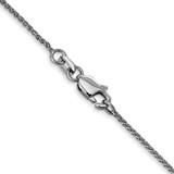 14K White Gold 22 inch 1.05mm Diamond-cut Spiga with Lobster Clasp Chain