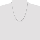 14K White Gold 22 inch 1.15mm Diamond-cut Machine Made Rope with Lobster Clasp Chain Chain