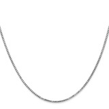 14K White Gold 22 inch 1.4mm Box with Lobster Clasp Chain