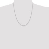 14K White Gold 22 inch 1.4mm Forzantine Cable with Lobster Clasp Chain
