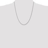 14K White Gold 22 inch 1.4mm Singapore with Spring Ring Clasp Chain