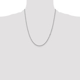 14K White Gold 22 inch 1.5mm Box with Lobster Clasp Chain
