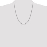 14K White Gold 22 inch 1.7mm Singapore with Lobster Clasp Chain