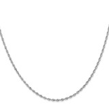 14K White Gold 22 Inch 1.85mm Diamond-cut Quadruple Rope Lobster Clasp Chain