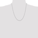 14K White Gold 22 inch 1mm Singapore with Spring Ring Clasp Chain