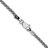 14K White Gold 22 inch 2.1mm Spiga with Lobster Clasp Chain