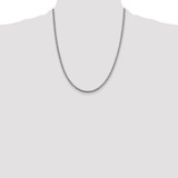 14K White Gold 22 inch 2.3mm Franco with Lobster Clasp Chain