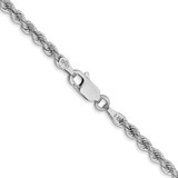 14K White Gold 22 inch 2.75mm Regular Rope with Lobster Clasp Chain