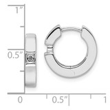 14k White Gold 2-2.7mm Round Hinged Hoop Earrings Mountings