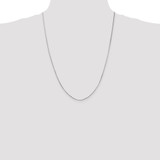 14K White Gold 24 inch .8mm Octagonal Snake with Lobster Clasp Chain