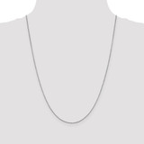 14K White Gold 24 inch .95mm Box with Lobster Clasp Chain