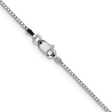 14K White Gold 24 inch 1.05mm Box with Lobster Clasp Chain