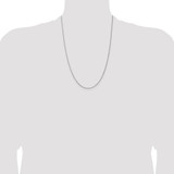 14K White Gold 24 inch 1.25mm Spiga with Lobster Clasp Chain