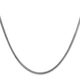 14K White Gold 24 inch 1.5mm Franco with Lobster Clasp Chain