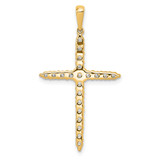 14k 1 carat Lab Grown Diamond VS/SI+ G+ Complete 18 inch Cross Pendant Necklace