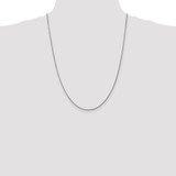 14K White Gold 24 inch 1.6mm Round Snake Lobster Clasp Chain