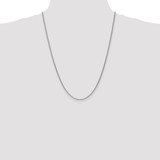 14K White Gold 24 inch 1.7mm Spiga with Lobster Clasp Chain