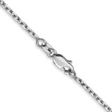 14K White Gold 24 inch 1.8mm Diamond-cut Round Open Link Cable with Lobster Clasp Chain - PE-6EBD6A65-5862