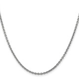 14K White Gold 24 inch 2.2mm Forzantine Cable with Lobster Clasp Chain