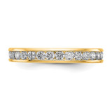 14k 1 carat Lab Grown Diamond VS/SI+ G+ Complete Channel Set Size 6 Eternity Band