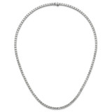 14k White Gold 26 1/5 carat Lab Grown Diamond VS/SI+ G+ Complete Round 20 inch Straight Tennis Necklace