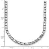 14k White Gold 26 1/5 carat Lab Grown Diamond VS/SI+ G+ Complete Round 20 inch Straight Tennis Necklace
