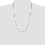 14K White Gold 26 inch .7mm Box with Lobster Clasp Chain