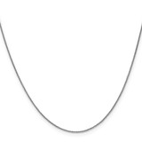 14K White Gold 26 inch .85mm Spiga with Lobster Clasp Chain