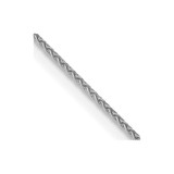 14K White Gold 26 inch .85mmDiamond-cut Spiga with Lobster Clasp Chain