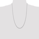 14K White Gold 26 inch 1.05mm Diamond-cut Spiga with Lobster Clasp Chain