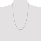 14K White Gold 26 inch 1.05mm Spiga with Lobster Clasp Chain