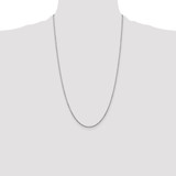 14K White Gold 26 inch 1.45mm Diamond-cut Cable with Lobster Clasp Chain