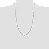 14K White Gold 26 inch 1.5mm Diamond-cut Rope with Lobster Clasp Chain