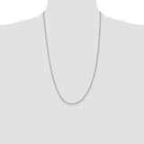 14K White Gold 26 inch 1.65mm Diamond-cut Cable with Lobster Clasp Chain