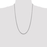 14K White Gold 26 inch 1.75mm Semi-Solid Round Box with Lobster Clasp Chain