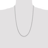 14K White Gold 26 inch 1.9mm Box with Lobster Clasp Chain